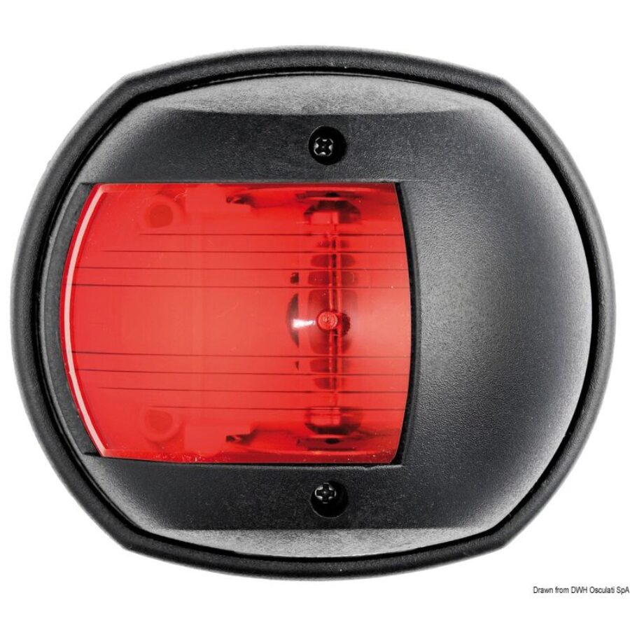 Classic 12 Navigation Lights - 112,5u00b0 left red - Black