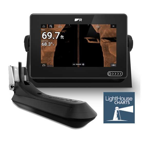 AXIOM+ 7 RV MFD With With Integrated RealVision 3D Sonar and RV-100 Transducer And LightHouse Download Chart (E70635-03-202)