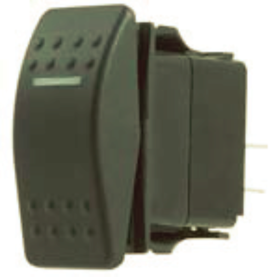 Rocker Switch (Single) - Single Illuminated IP67 Rocker Switch (on)-off (with actuator)