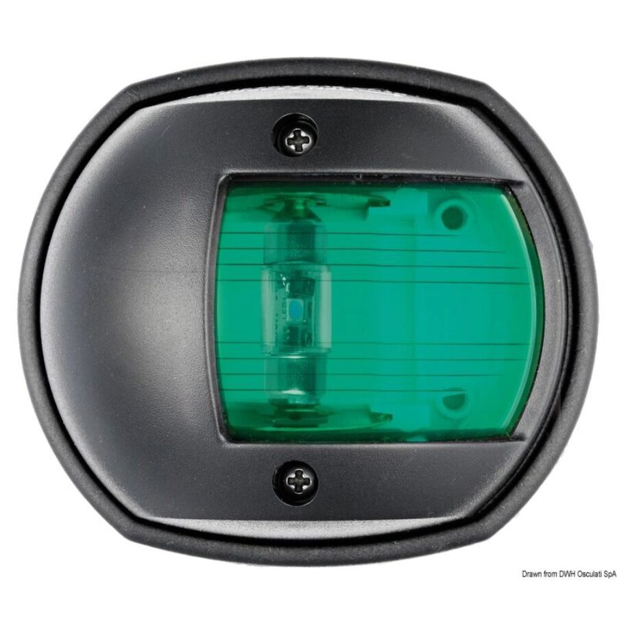 Compact 12 LED Navigation Lights - 135u00b0 stern - Black