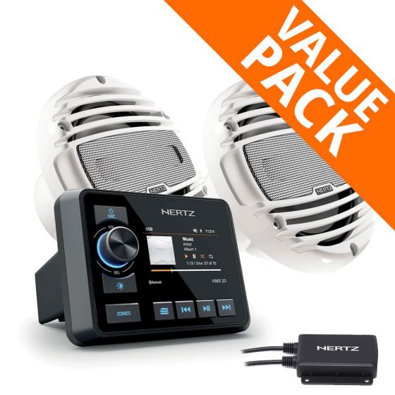 HMR 20D - Digital Media Rec + HMX 6.5 RGB LED Speakers White (HMR20D-HMX65W)