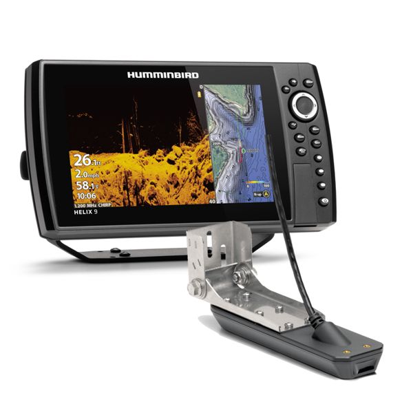Helix 9 FishFinder GPS Chart Plotter Chirp 2D Mega SI G4N (411380-1M)