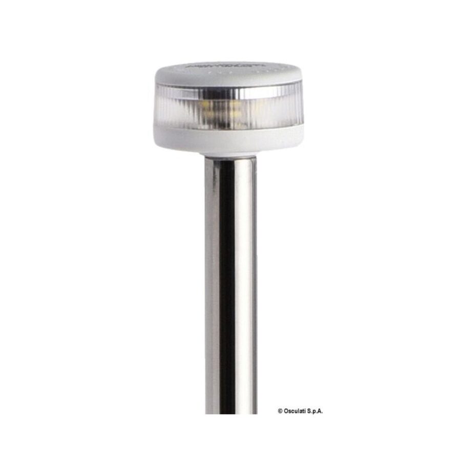 Pole Light with EVOLED 360 Light - Pull-Out Version with Wall-Mounting Stainless Steel Base