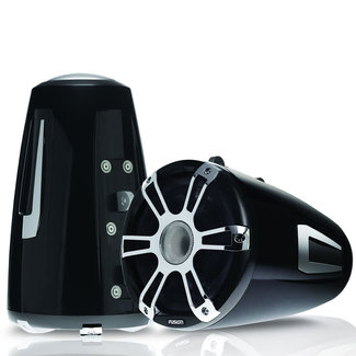 Fusion Signature Series 3 Chrome Wake Tower Marine Speakers w/ CRGBW