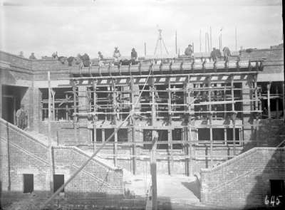 Parliament House rear stairway under construction