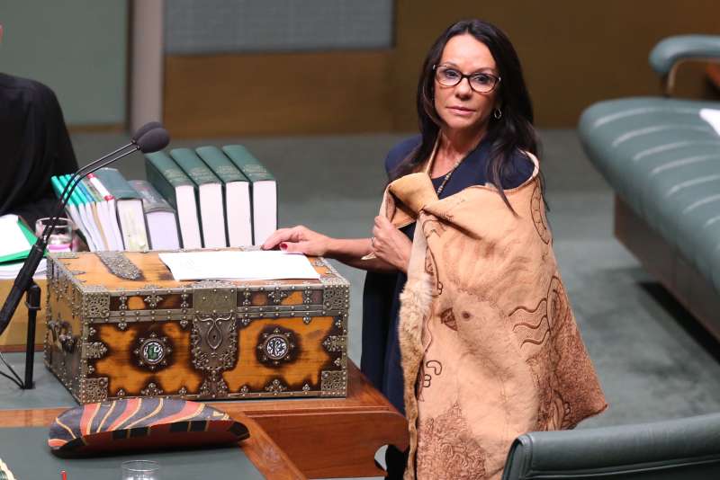 Linda Burney delivers her first speech at Parliament House in Canberra on Wednesday 31 August 2016.