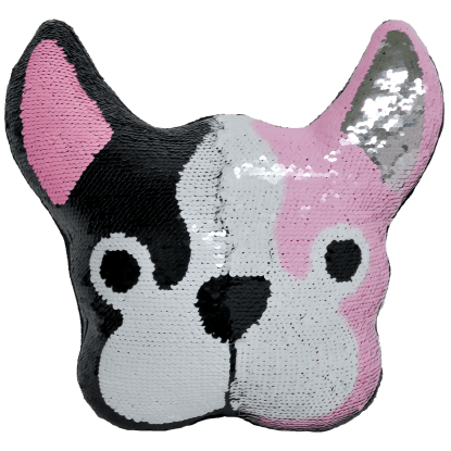 dog sequin pillow