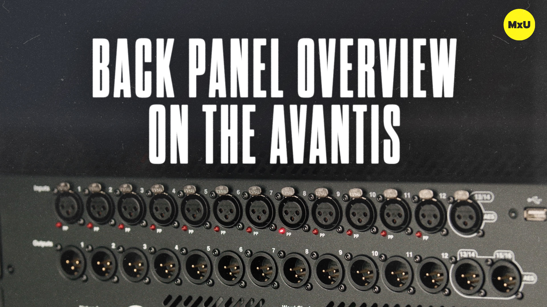 Back Panel Overview on the Avantis