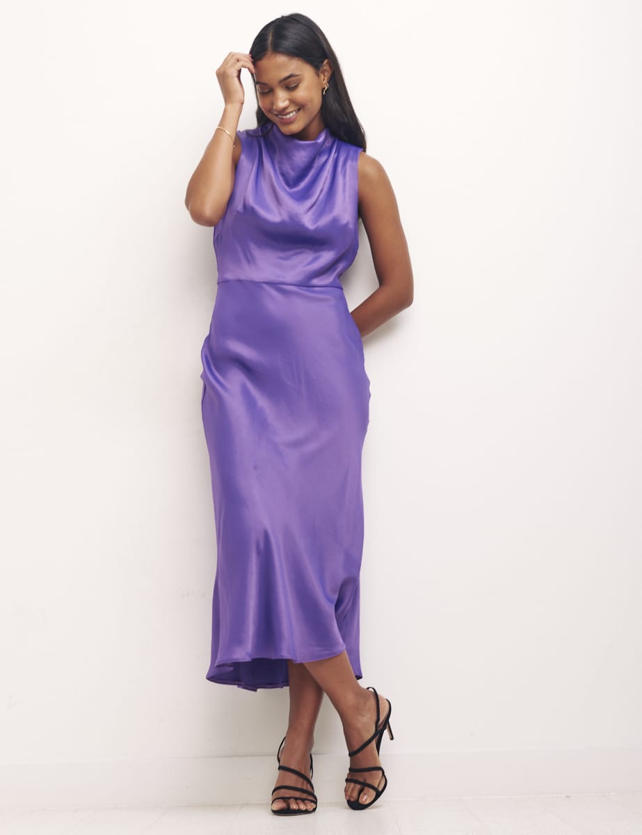 Purple Frances Midi Dress