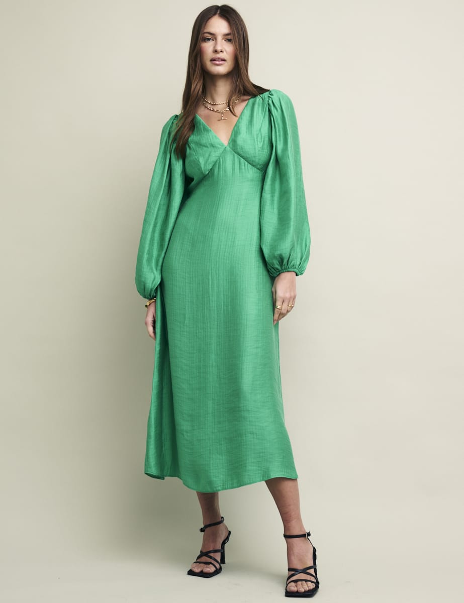 Green Zendaya Midi Dress