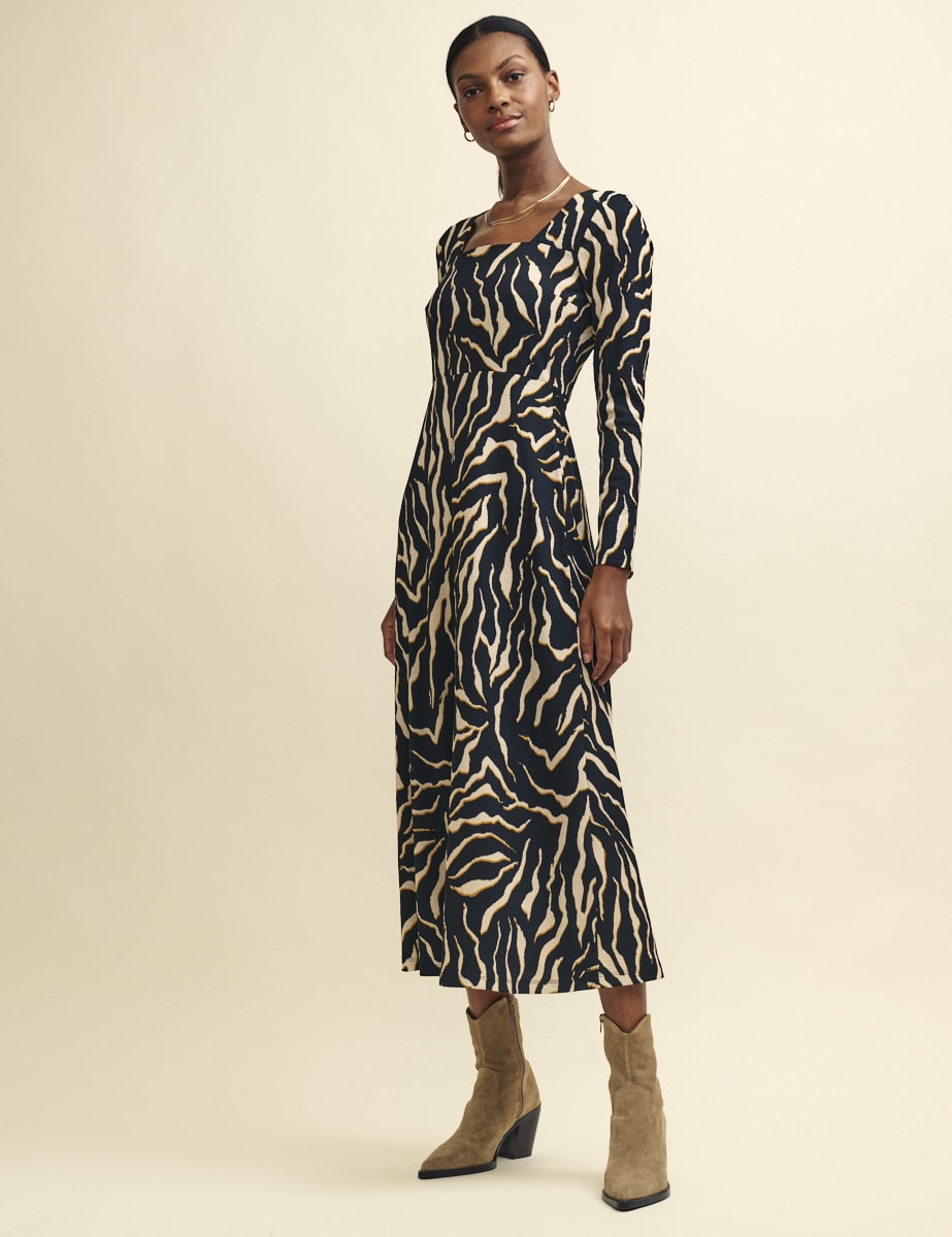 Zebra Print Richie Midaxi Dress