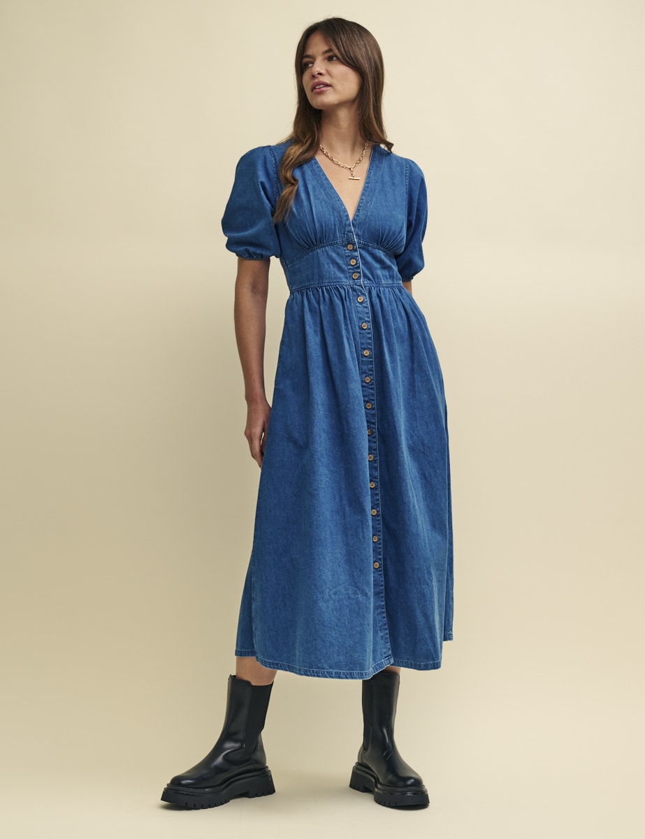 Blue Denim Starlight Midi Dress | Nobody's Child