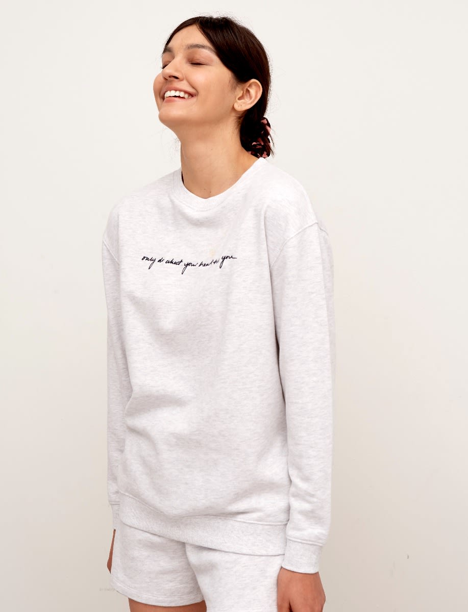 Longline Embroidered Sweater