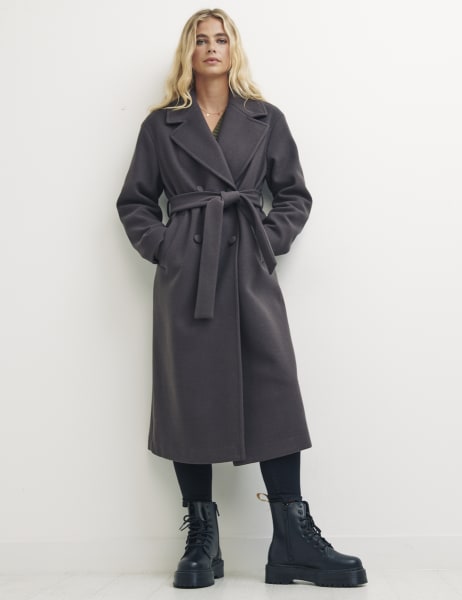 Holly Long Belted Wrap Coat