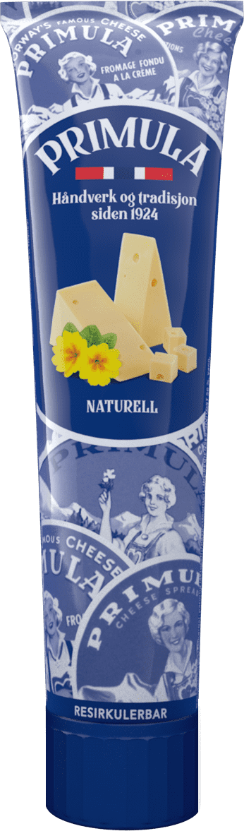 Primula Naturell på tube. Laget med norsk hvitost. Håndverk og tradisjon siden 1924.