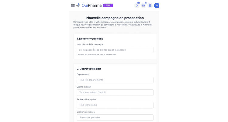 Nouveau service sur Ouipharma : la prospection ciblée