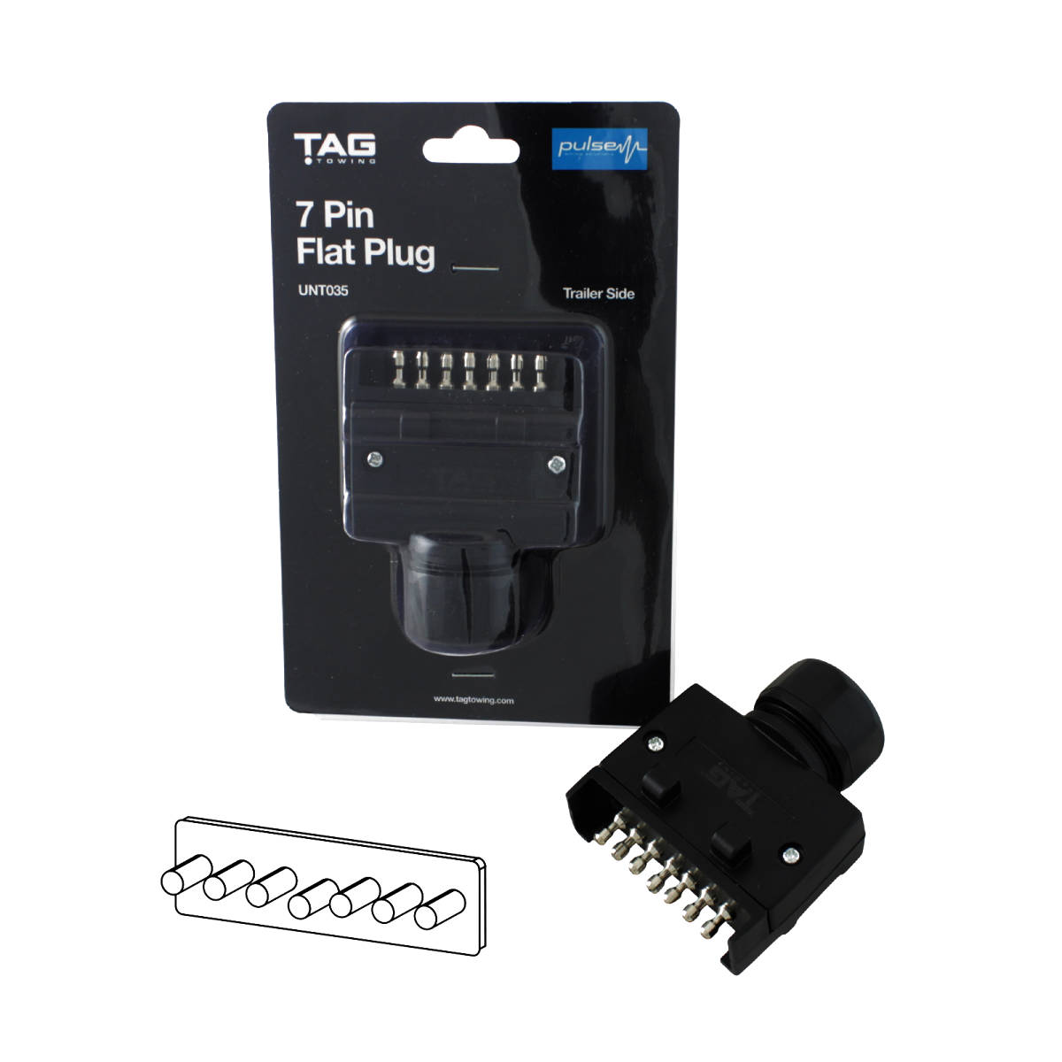 TAG Pulse 7 Pin Flat Plug