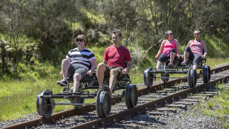 bike ride on train tracks