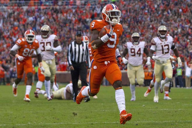 Clemson senior running back Travis Etienne returns as the Tigers are ACC favorites once again.