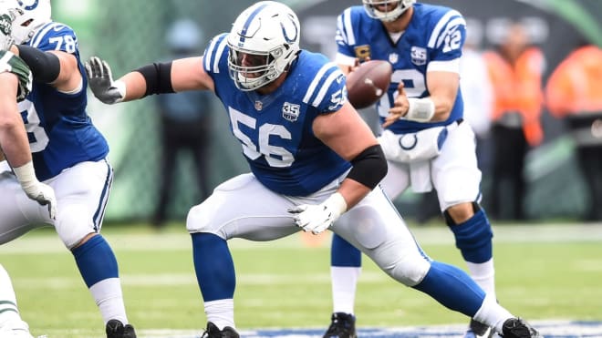 Former Notre Dame and current Indianapolis Colts offensive guard Quenton Nelson