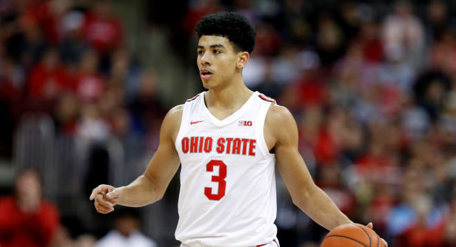 D.J. Carton (3) during Ohio State vs. Wisconsin in January.