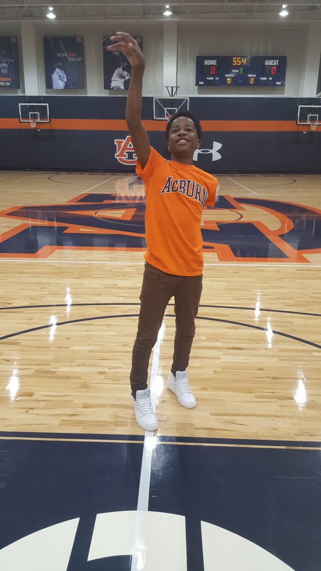 Sharife Cooper during a visit as a high school freshman in August 2016, when Bruce Pearl extended him his offer.