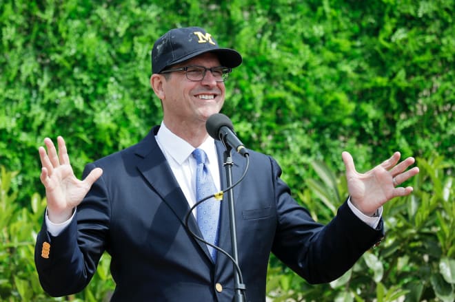 Michigan Wolverines football coach Jim Harbaugh