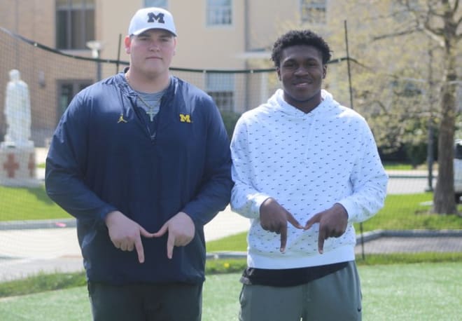 Freshmen Zak Zinter and Kalel Mullings signed with Michigan Wolverines football recruiting last cycle. 