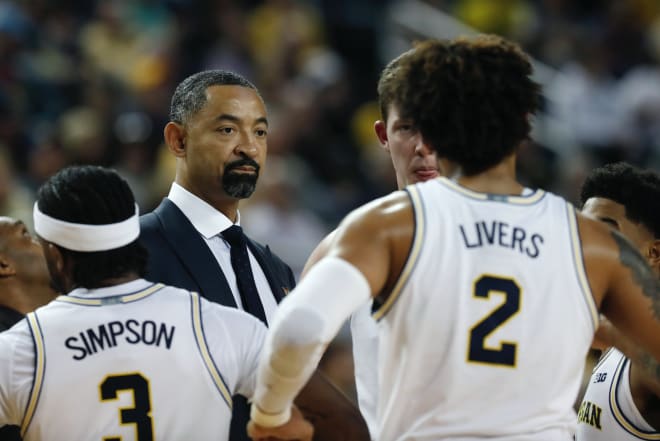 Michigan Wolverines basketball head coach Juwan Howard and forward Isaiah Livers will be together again in 2020-21.