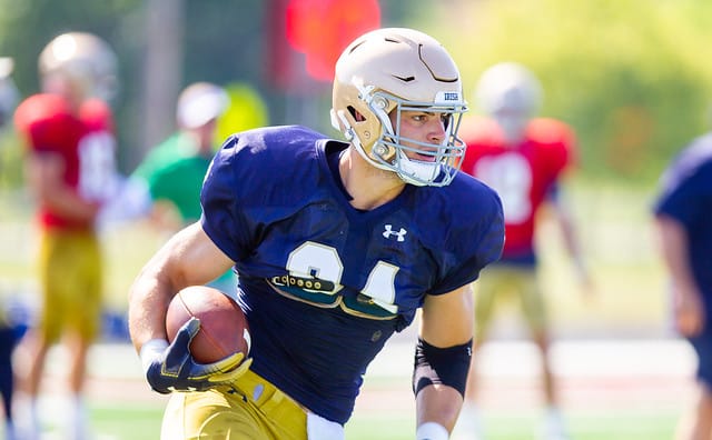 Former Notre Dame tight end Cole Kmet