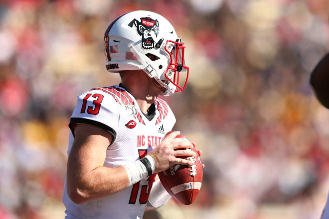 NC State Wolfpack football quarterback Devin Leary