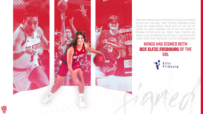 Former Pack guard Aislinn "Ace" Konig signed with BCF Elfic Fribourg Monday night. 