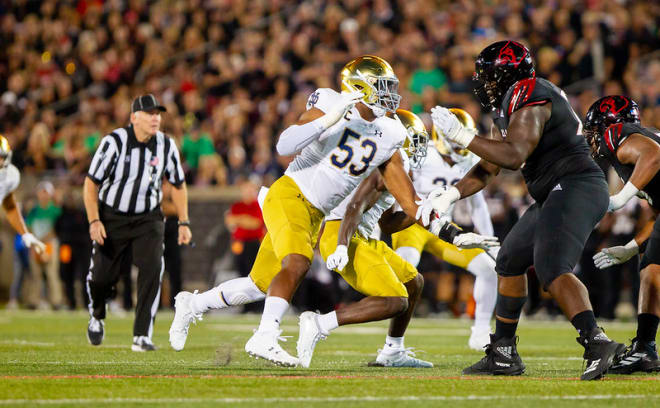 Former Notre Dame defensive end and Cincinnati Bengals draft choice Khalid Kareem