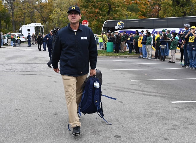 Michigan Wolverines football coach Jim Harbaugh