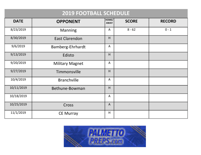PalmettoPreps - Scotts Branch High School Football Schedule and Team Info