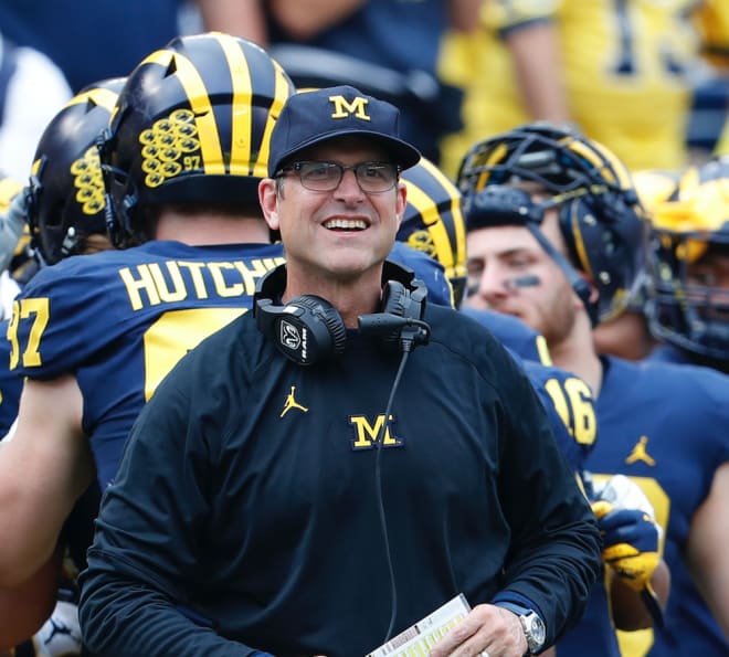 Michigan Wolverines football coach Jim Harbaugh