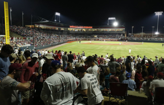 Alabama students packed out the seating area in right field for the Crimson Tide's season opener against Maryland.