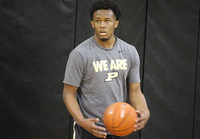 Basil Smotherman redshirted last season because of a stacked Purdue frontcourt is now only slightly less stacked.