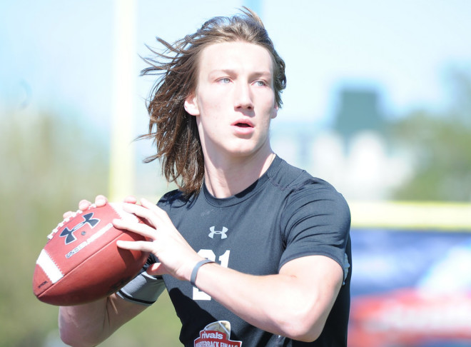 Notre Dame watched five-star quarterback Trevor Lawrence throw on Thursday.