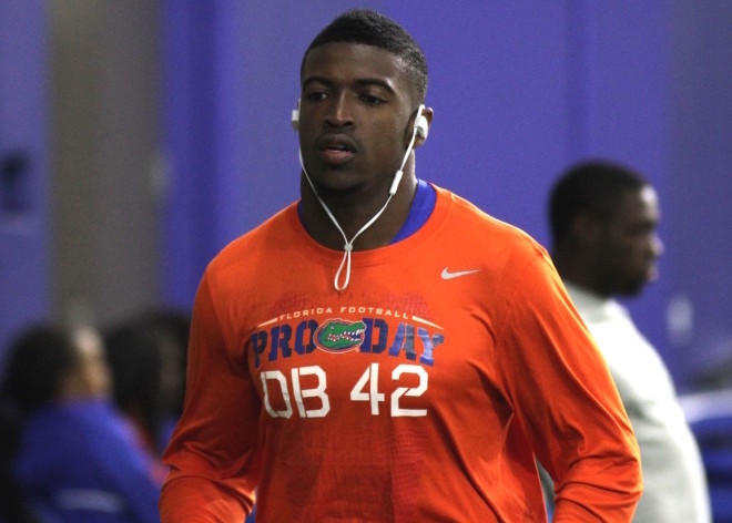 Former Florida safety Keanu Neal during UF's Pro Day on March 22