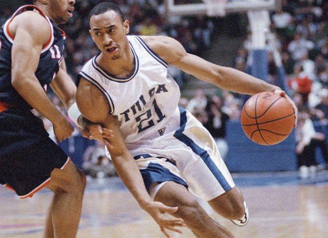 Shea Seals averaged 16.8 points per game as a freshman and became Tulsa's all-time leading scorer. His retired jersey hangs in the rafters of the Reynolds Center.
