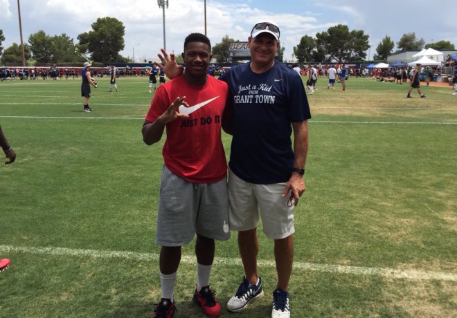 Receiver Brian Casteel moved quickly on his latest trip to Arizona and committed to the 'Cats on Saturday