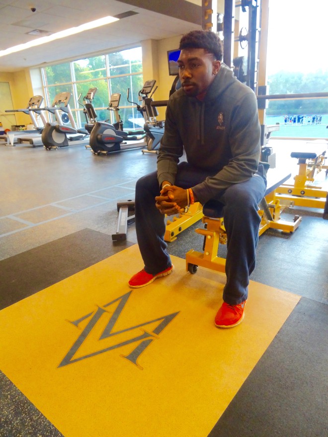 Marquez Bembry spends many early mornings in the Mt. Vernon Christian School weight room.