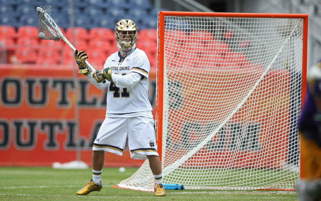 Notre Dame goalie Shane Doss is one of six Irish players that was named to the All-ACC  team. 
