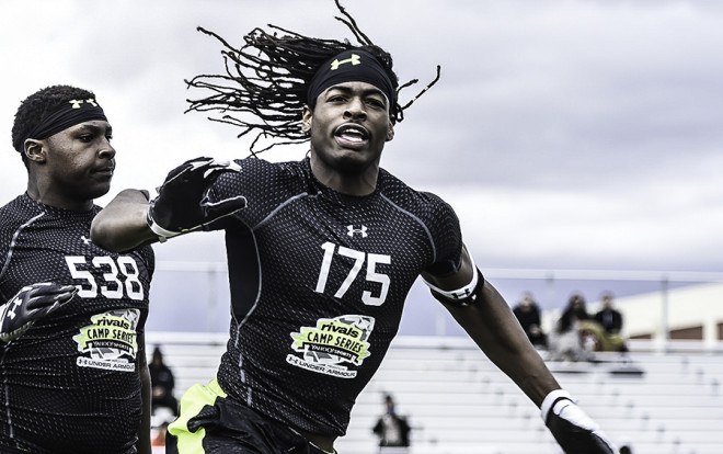 The nation's top running back is committed to Alabama but talking often with U-M.