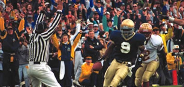 Jeff Burris was a consensus All-American for the Irish in 1993.