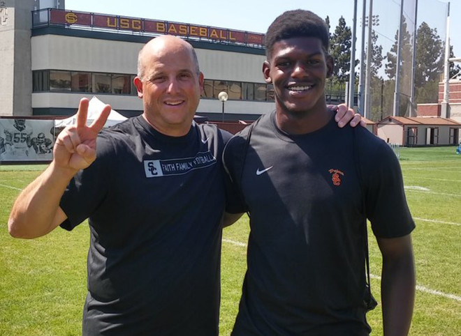 My-King Johnson earned a scholarship offer from USC after camping with the Trojans