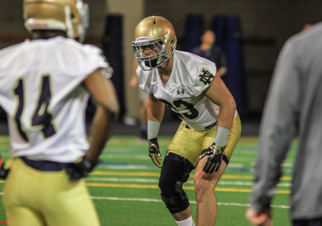 Drue Tranquill is projected to start this fall in his third season at Notre Dame.