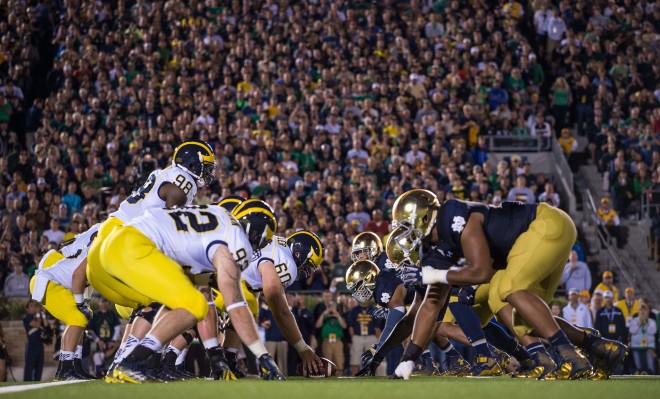 Notre Dame and Michigan last met in 2014, a 31-0 Irish victory.
