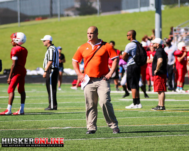 Former Husker OL and current Midland coach Mike Caputo was at the MG Camp today.